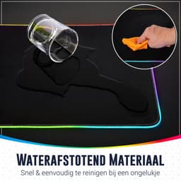 Brightly® RGB Gaming Muismat XXL - RGB LED Verlichting Muismat - USB - Muismat LED - Antislip Muismat - 80 cm x 30 cm - Gaming Muismat - Met Verlichting - Waterproof - Extra Breed en Lang - Zwart — thumbnail 4