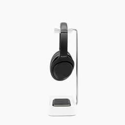 Minimalistische Houten & Metalen Hoofdtelefoonstandaard met Opslag voor Bureau — thumbnail 5