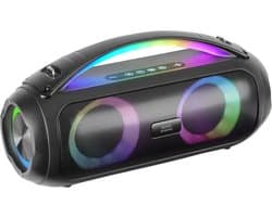 Draagbare Bluetooth Speaker 50W RMS met RGB-verlichting, Diepe Bass en Draagriem