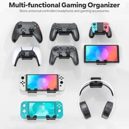 Universele Opvouwbare Wandhouder voor Headset en Gaming Controllers (6 stuks) — thumbnail 2