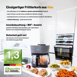 Heteluchtfriteuse met Stoomfunctie en Glazen Mand 4.5L — thumbnail 3