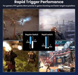Mide68 - 65% Bedraad Gaming Toetsenbord - RGB Verlicht toetsenbord - Hall Effect Rapid Trigger Mechanisch Toetsenborden - Hot Swap - 8K Hz - 0.01mmRT - 0.125ms - Zij Bedrukte toetsen - 68 Keys -Beste prijs-kwaliteitverhouding - Edele zwarte — thumbnail 12