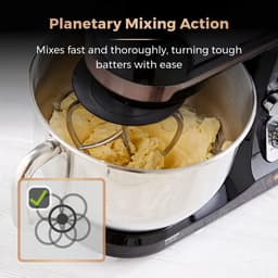Krachtige 3-in-1 Keukenmixer met 1000W, 6 Snelheden en Planetaire Menging — thumbnail 5