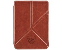 Origami Sleepcover - Hoesje Geschikt voor Kobo Clara BW - Book Case Hoes Cover - Cognac Bruin - ereader hoesje - cover