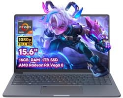 Ninkear A15 Plus Laptop 15,6 inch Full HD - Ryzen 7 5825U - 16GB RAM - 1TB NVMe SSD - Radeon Vega 8 - Windows 11 - WiFi 6 - Donkergrijs
