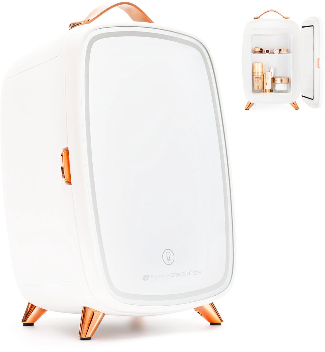 Rio FRBL - Skincare beauty Fridge - Make-up Koelkast - mini koelkast - met Spiegel & dimbare LED verlichting - 6 liter — afbeelding 1