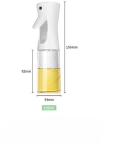 2 stuks 200 ml oliesprayfles - Lekvrij ontwerp voor eenvoudig gebruik - Kookoliespray - Keuken BBQ oliesprayfles - 195 * 54 mm - Geschikt voor keuken BBQ, Airfryer, salade, bakken - Wit — thumbnail 5