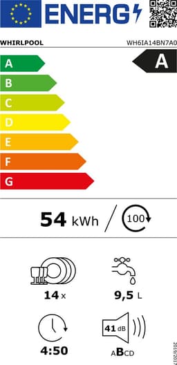 Whirlpool WH6IA14BN7A0 Volledig ingebouwd 14 couverts — thumbnail 2