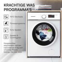 Heinner HWM-M6010SMD++ Slanke Wasmachine 6 kg – 15 Wasprogramma’s – 1000 tpm – Kinderslot – Digitaal Display – Wit – 5 Jaar Garantie — thumbnail 8