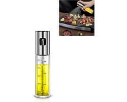 100 ml kookoliespray - gecontroleerde olieverneveling en gelijkmatig spuiten - oliespray voor airfryer - kruidenpotje voor salades en barbecue - 18 x 4 cm - voor bakken en barbecueën - zilverkleurig