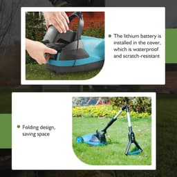 Accugrasmaaier 21 cm met telescoopstang en borstelloze motor — thumbnail 3