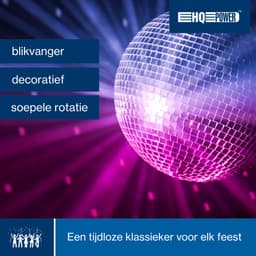 HQ-Power Set met discobal Ø 10 cm + 4W motor, roterende spiegelbol, 6l van reflecterend facetglas, 1.8-2.5 tpm, 5 kg draagvermogen, veilig ophangsysteem voor plafondmontage, dansvloer accessoire voor disco feesten, party decoratie & lichteffecten — thumbnail 3