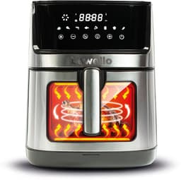Airfryer XXL – 7,5 Liter – Bodem En Boven Verwarming – 2000 Watt – Olievrij Frituren – Kijkvenster – Timerfunctie – Non Stick Bakmand – Zwart – 230V – 1 Stuk [BW1002C] — thumbnail 3