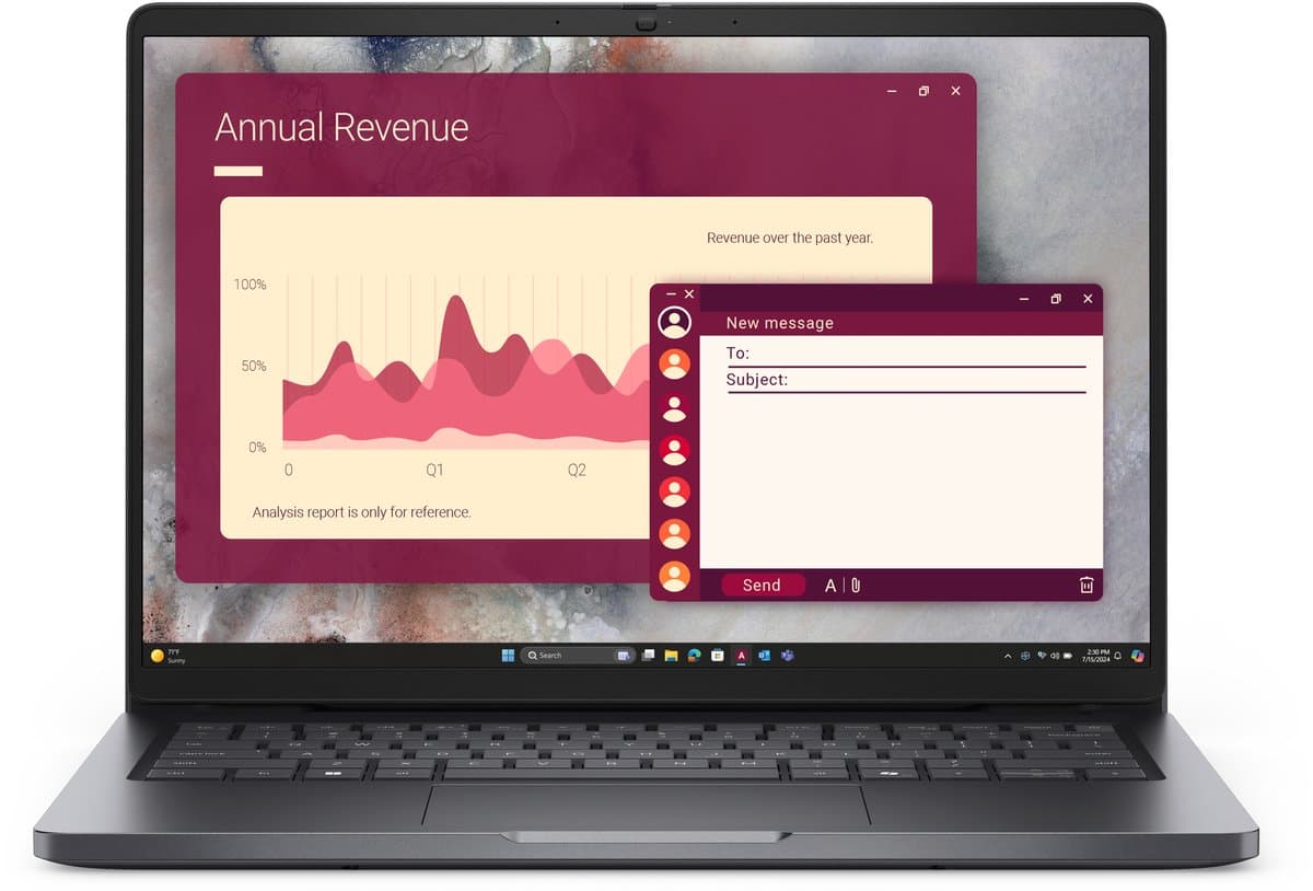 DELL Pro PC14250 - Zakelijke Laptop - Intel Core 5 - 14 inch - 16 GB/512 GB — afbeelding 1