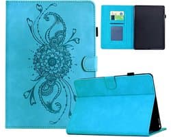 Beschermcase voor 6.0 Inch Kindle Paperwhite - Multi-Angle PU Leren Hoes met Kaarthouder (Sky Blue)