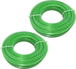 Set van 2 vervangende vierkante draadsporen voor grasmaaiers - 3mm x 10m - nylon koord - groen — thumbnail 1