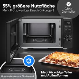Magnetron met Grill 20L - Draaipleateloze Magnetron met Timer en Ontdooifunctie — thumbnail 3