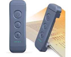 Oogvriendelijke leeslamp met 3 kleuren en 5 dimbare helderheden, oplaadbare boekenlamp voor boekenliefhebbers