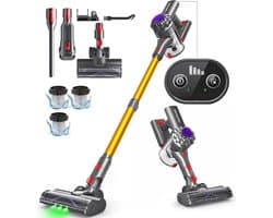 Draadloze Stofzuiger met 6-in-1 Functionaliteit en Verwijderbare Batterij
