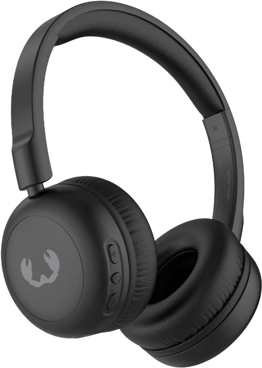 Fresh 'n Rebel Koptelefoon kids zwart draadloos Bluetooth - Draadloze koptelefoon on ear - 35 uur speeltijd - volledig opgeladen in 4 uur — afbeelding 1