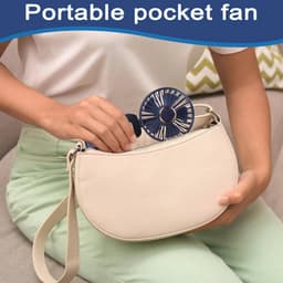 Draagbare USB Oplaadbare Handventilator met 5 Snelheden en 5000mAh Batterij — thumbnail 2