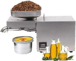 Elektrische Oliepers - Automatische Oliepers Machine - RVS - Voor Zaden & Noten - Koude en Warme Persing - RVS Keukenmachine