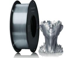 PLA Filament 1.75 mm Zilver Zijdeffect, 1 kg Spoel voor 3D Printers, Knoopvrij Materiaal