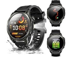 DOOGEE Anywise W1 Smart Watch - AI-spraakbesturing - Videobellen - Elke polsmaat - GPS - Gratis kaartmateriaal - 18 dagen batterijduur - Fitnesstracker - 170+ sportmodi - 5 ATM waterdicht - voor Android en iPhone