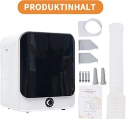 Re-purelife® Compacte Wasdroger met Afvoer voor Kleine Ruimtes - 3 kg Capaciteit (uitbreidbaar tot 4,5 kg) - 5 Programma's - Energieklasse G - Geschikt voor Opbouw of Opstelling - Stille Werking - 49.5*43.5x59.5 cm - Wit — thumbnail 18