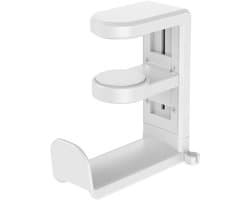 longziming -Klembevestigde Headset Houder voor Bureau – Draaibare 360° Koptelefoon Haak – Punch-free Ophangrek voor Hoofdtelefoons, Gaming Headsets & Accessoires – Handige Opslag voor Werkplek