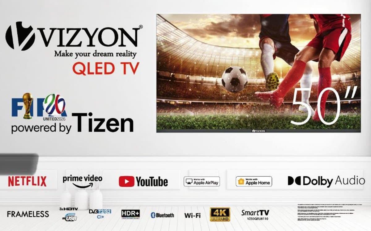 Vizyon Televisie - QLED - Smart TV - 4K - HDR - 50 inch - Ultra HD — afbeelding 1