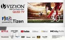 Vizyon Televisie - QLED - Smart TV - 4K - HDR - 50 inch - Ultra HD — thumbnail 1
