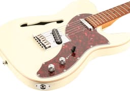 Semi-akoestische gitaar - incl. gigbag - Met gratis lessen - Fazley Wit — thumbnail 5