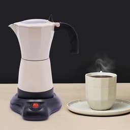 300ML Elektrische Espressomaker Met Basis Rijstwit 480W 220V Voor 6 Espressokopjes — thumbnail 5