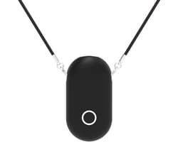 Draagbare luchtreiniger voor om de nek, met negatieve ionensterilisatie en verwijdering van smog, handzame luchtreiniger - zwart