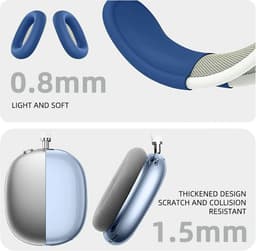3-in-1 Siliconen Beschermhoes Set voor Draadloze Hoofdtelefoon met Earcup Covers en Hoofdband Bescherming — thumbnail 4