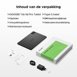 DOOGEE Tab G6 Pro – 12 inch tablet – 9000 mAh/18 W – 36 GB RAM + 128 GB ROM – Android 16 – Gemini AI – 2,4K 90 Hz IPS – Helio G100-chipset – 4G LTE – wifi – dubbele luidsprekers – Face ID — thumbnail 3