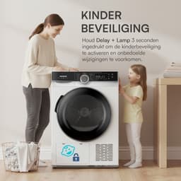 Heinner HHPD-M9K3A+++ Warmtepompdroger 9 Kg – 14 Droogprogramma’s – LED-Display – Touchbediening – Anti-Kreuk – Kinderslot – Wit – 5 Jaar Garantie — thumbnail 11