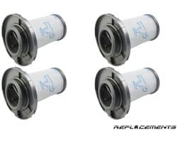 Replacements® set van 4 filters geschikt voor de Rowenta X-Force - Vervangt ZR009006