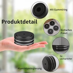 4 stuks aluminium luidspreker HiFi-absorbervoeten 40 mm × 20 mm — thumbnail 3
