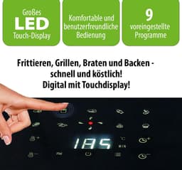 Smart Kitchen Heteluchtfriteuse 3.3L Kleine Airfryer voor Compacte Keukens – Mini Aircooker met LED Touch Display, 9 Programma’s, Automatische Uitschakeling | Gezond Frituren met 90% Minder Olie Airfryer Klein & Elektrisch met Kajal Sticker — thumbnail 3