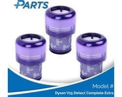 Dyson V15 Detect Complete Extra Filters (3 Stuks, Plus.Parts® alternatief voor 970013-02)