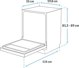 CENDO VW812D44-ECO - Inbouw Vaatwasser - 60 cm - Besteklade - Floor LED Indicatie - Automatische Deuropening - 44 dB - Onderbouw — thumbnail 2