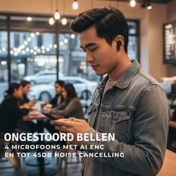 Noise Buddies Pulse - Draadloze oordopjes met Noise Cancelling - Bluetooth - Zwarte in ear bluetooth oordopjes - ANC + ENC — thumbnail 4