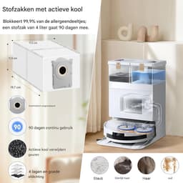 YOZHIQU 20 Stuks Stofzuigeraccessoiresets - Huishoudelijke Apparaten - Geschikt voor Ecovacs Deebot T50 - Grote Capaciteit & Efficiënte Reiniging - Kunststof - Incl Hoofdborstel 、Stofzakken、Dweilen、Filters、Zijborstels、Reinigingsborstel — thumbnail 5