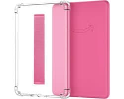 Transparante TPU Hoes met Handgreep voor 7" Kindle Paperwhite (2024) en Signature Edition - Magenta