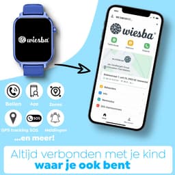 Wiesba WB13 Pro - smartwatch kinderen - gps horloge kind - kinderhorloge bellen - gps tracker kinderhorloge - kinderhorloge met gps - kinderhorloge - Blauw — thumbnail 2