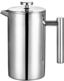 French Press Koffiezetapparaat - Koffiepers - french press - cafetiere - 350 Liter French Press - Roestvrij staal - Zilver — thumbnail 1
