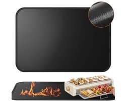 Hittebestendige Mat, Vuurvaste Siliconen Ondergrond voor Keuken, 60 x 40 cm, Warmtebescherming voor Airfryer en Magnetron