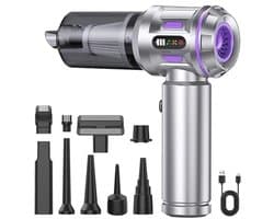 Cordless Handheld Vacuum Cleaner Battery for Car Home Strong Suction with Electric Compressed Air Can Dust Blower Light Powerful Pet Hair Couch Cushion PC Cleaning